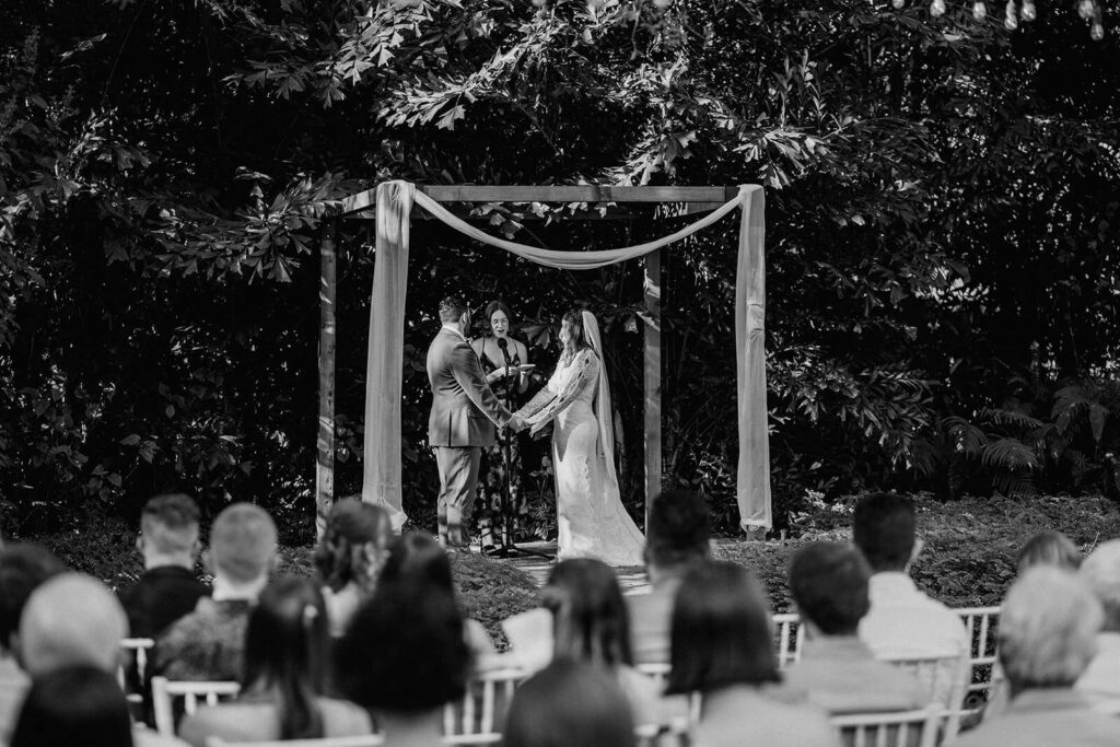 a couple at their ceremony getting married in miami 