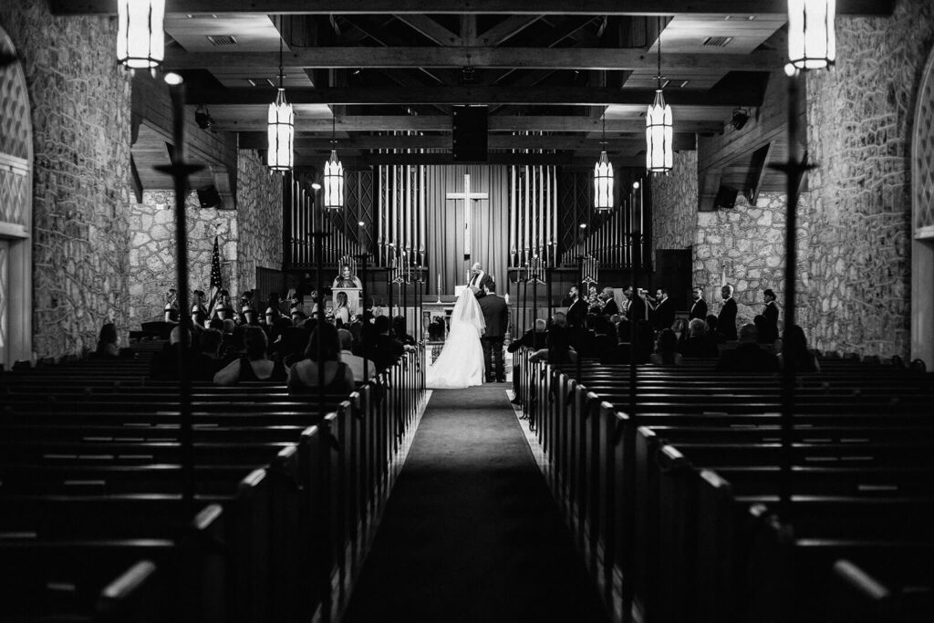 a couple is at their wedding ceremony in a Miami church
