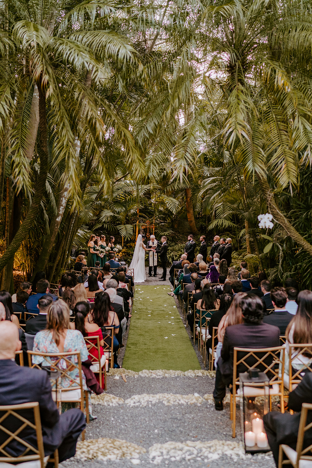 Wedding ceremony outdoors at The Copper Estate