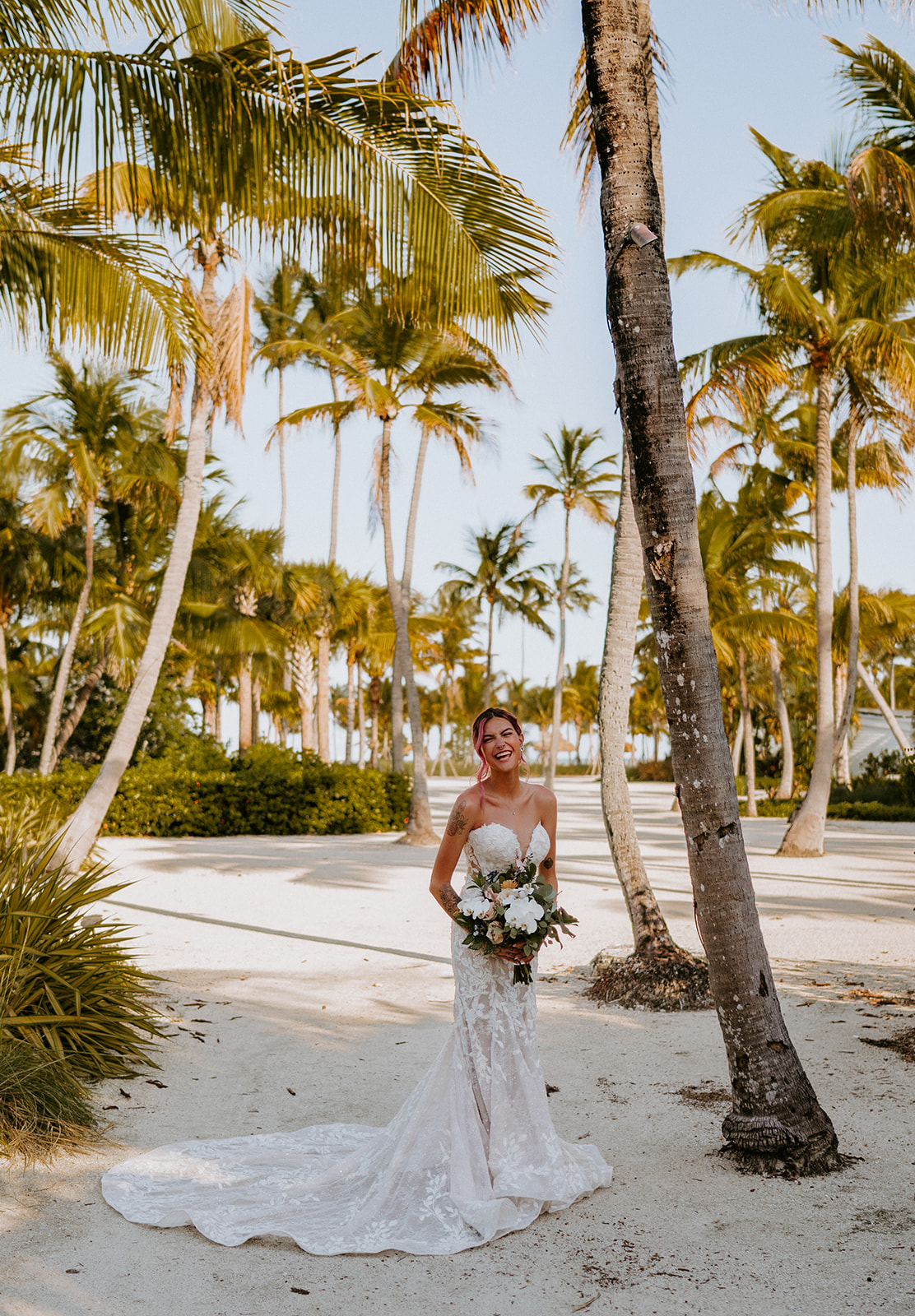 Bride at her Florida Keys destination wedding