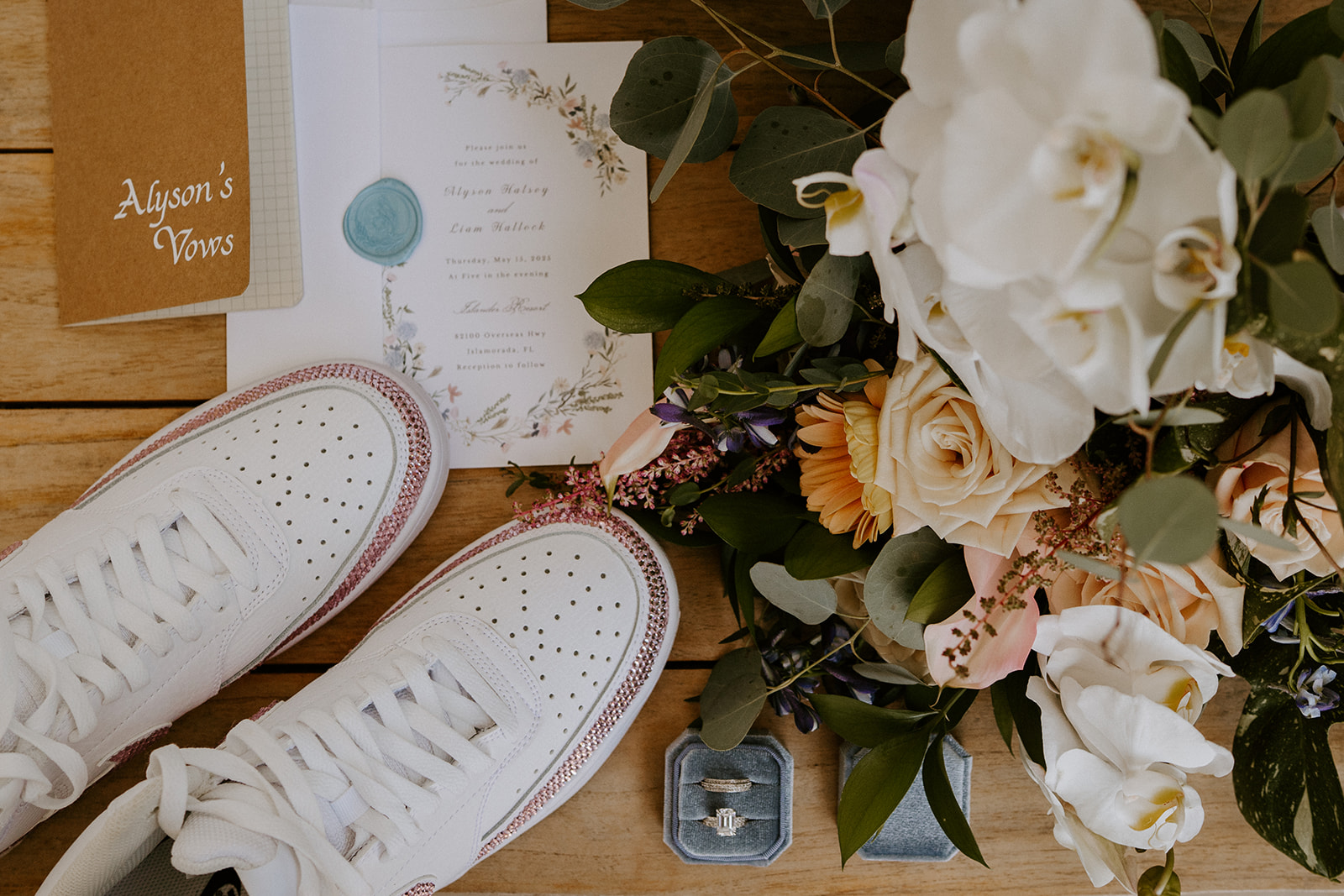 Wedding invitations for the destination wedding in the keys