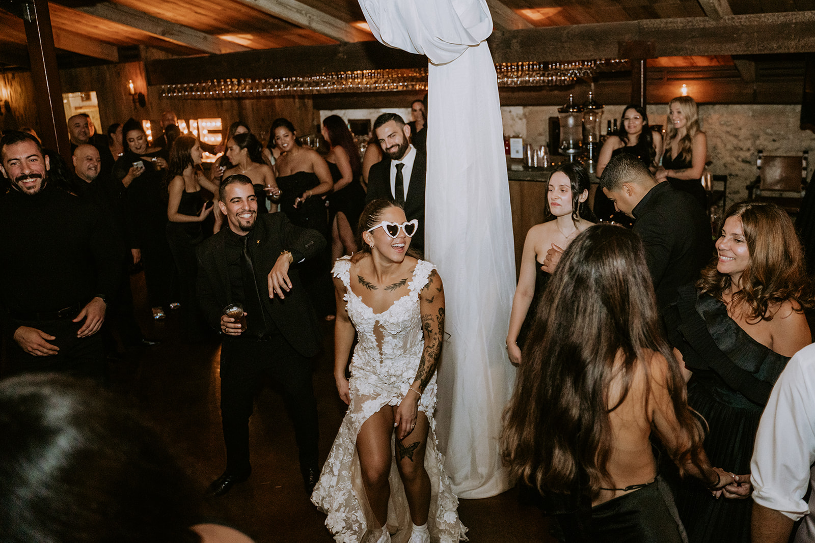 Bride on the dance floor at The Cooper Estate
