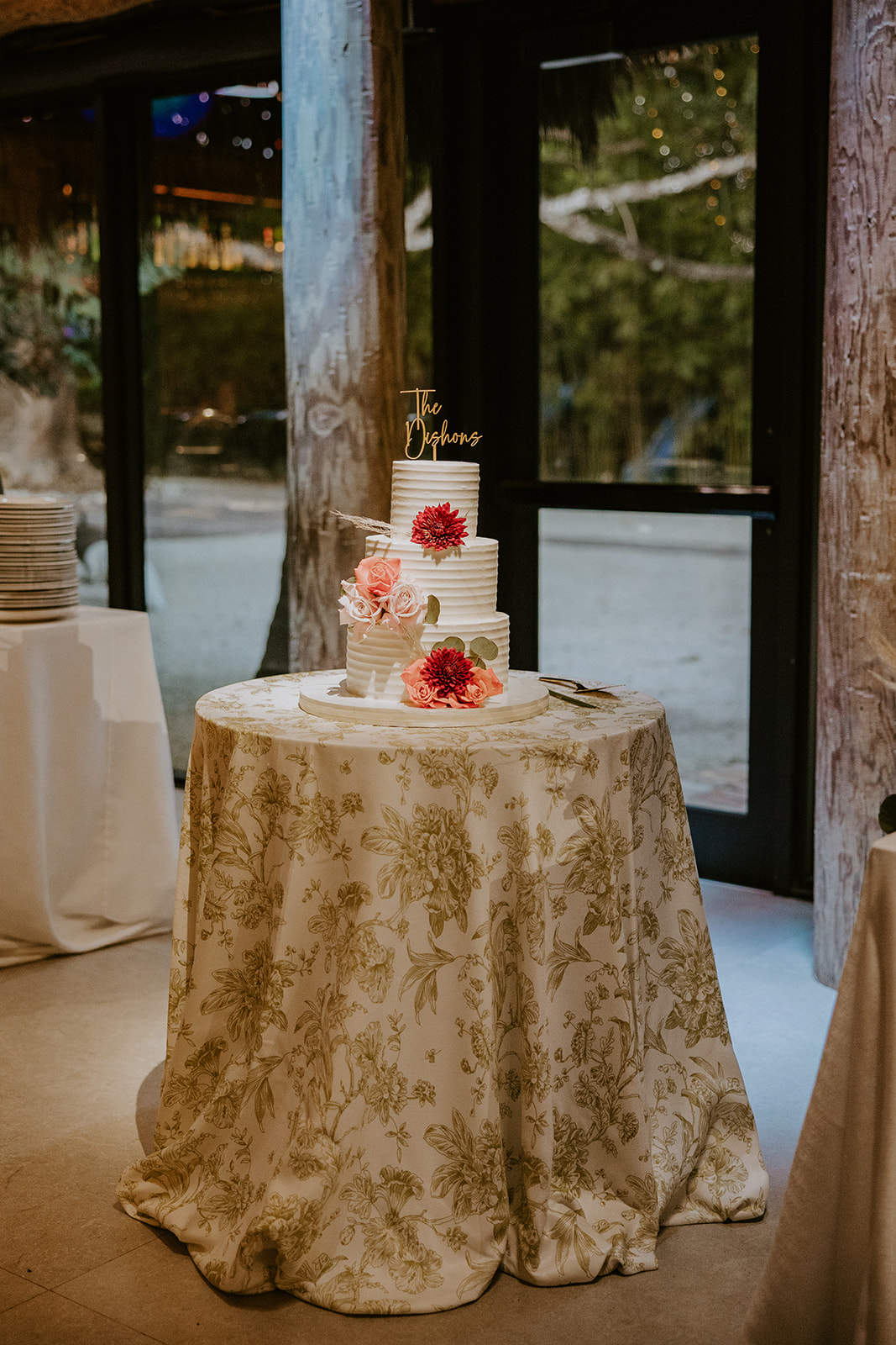 Wedding cake at the Miami wedding reception