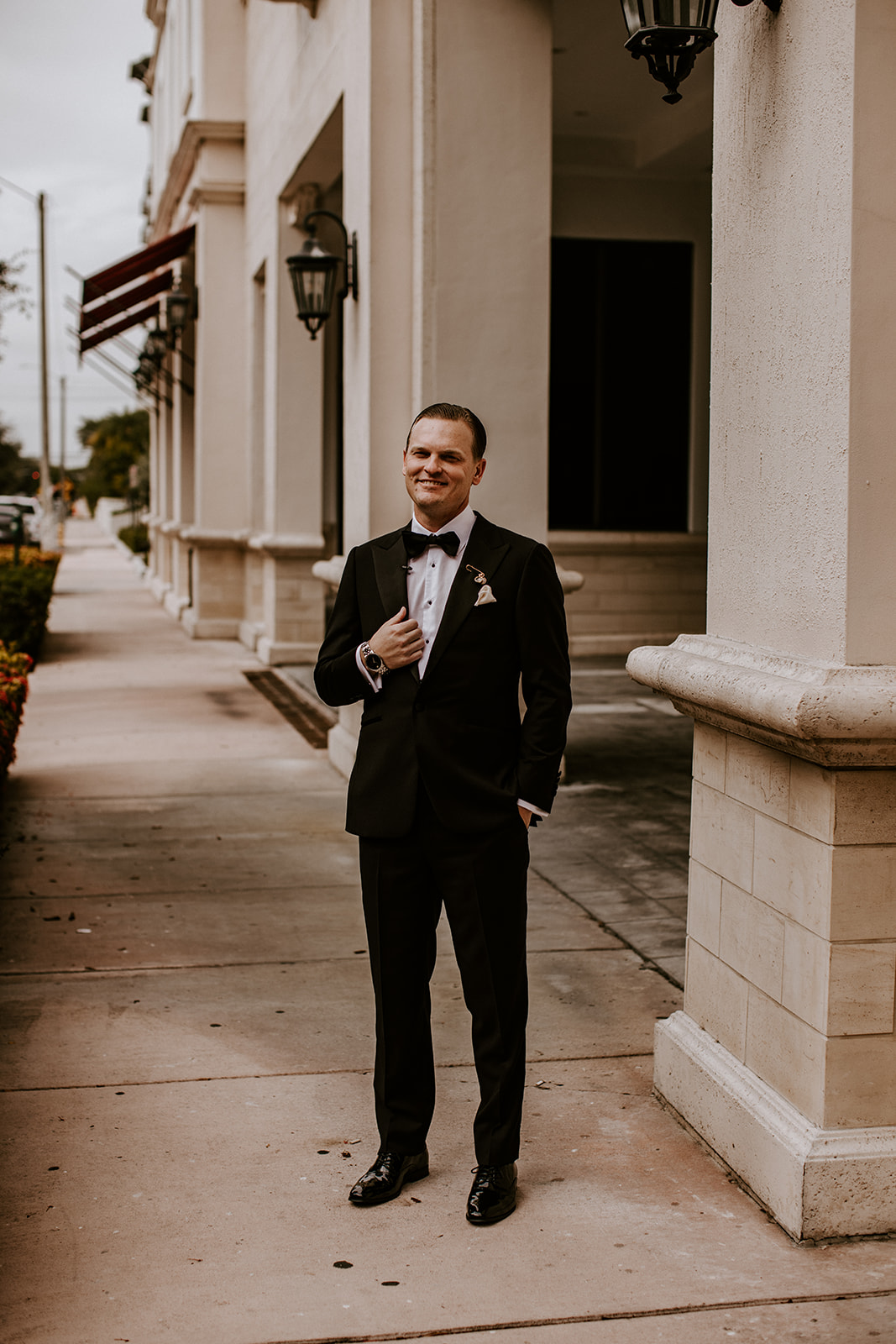 Groom before his Miami wedding
