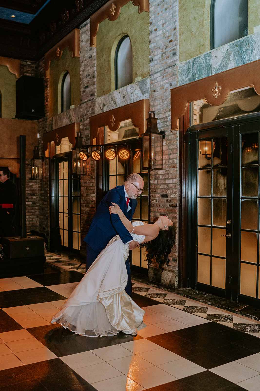 Bride and groom have first dance at Cruz Building wedding