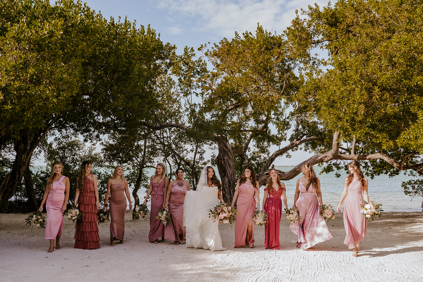 Bridesmaids at Baker's Cay wedding
