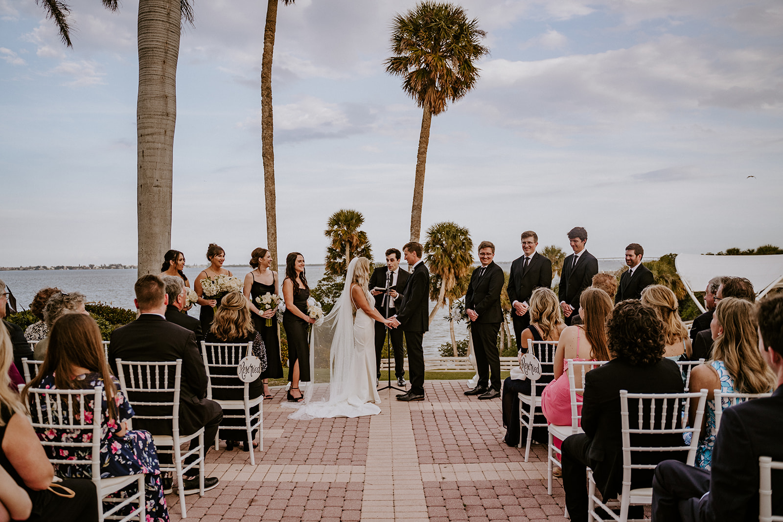 Outdoor ceremony at the Mansion at Truckahoe wedding
