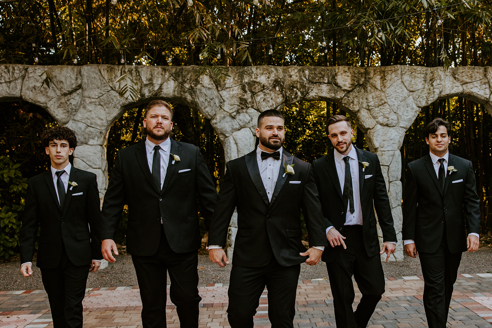 Groomsmen at the Gardens of Weber Manor wedding