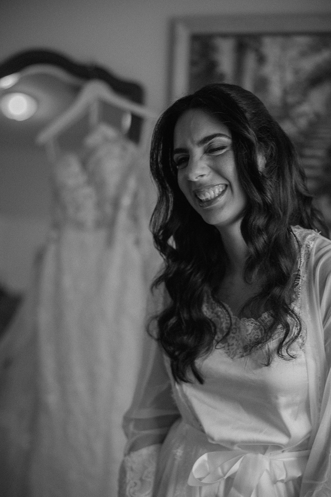 Bride getting ready for her Gardens of Weber Manor wedding